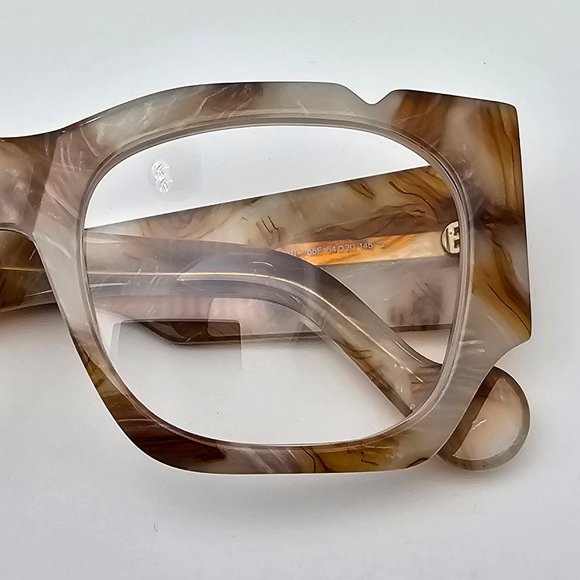 Fenty FY400171 55E Brown Ivory Marble Sunglasses Frame w/ Case Italy 54-20-145 main image 4